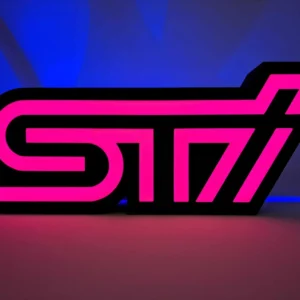 Subaru Pink STI Lightbox LED Desk Light